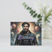 Carte Postale Happy Birthday 2026 -4 ポストカード (スタンド正面)