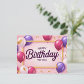 Carte Postale Happy Birthday 2026 -7 ポストカード (スタンド正面)