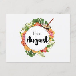 Carte Postale Hello August ポストカード