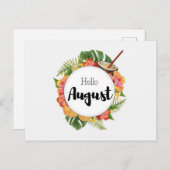 Carte Postale Hello August ポストカード (正面/裏面)