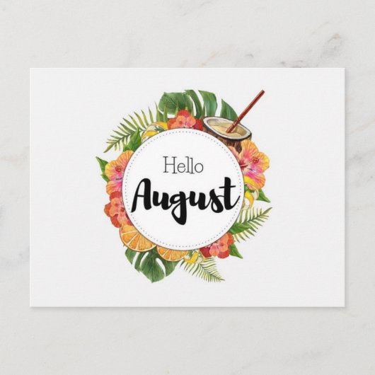 Carte Postale Hello August ポストカード (正面)