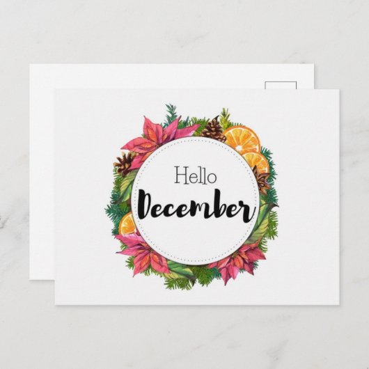 Carte Postale Hello December ポストカード (正面/裏面)