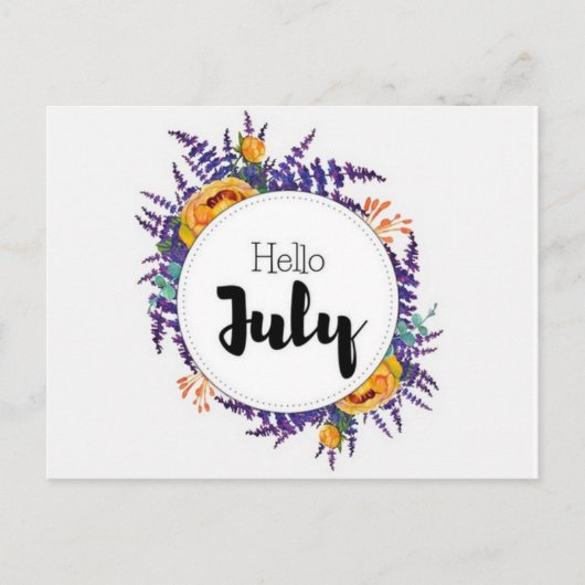 Carte Postale Hello July ポストカード (正面)
