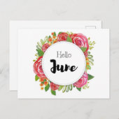 Carte Postale Hello June ポストカード (正面/裏面)