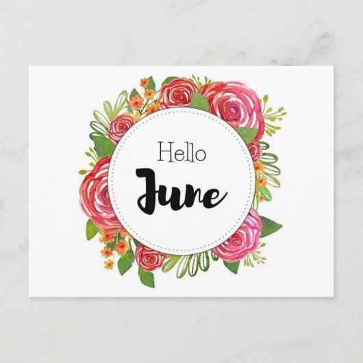 Carte Postale Hello June ポストカード (正面)