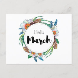Carte Postale Hello March ポストカード