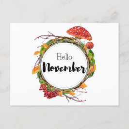 Carte Postale Hello November ポストカード