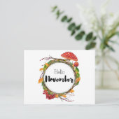 Carte Postale Hello November ポストカード (スタンド正面)