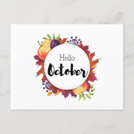 Carte Postale Hello October ポストカード