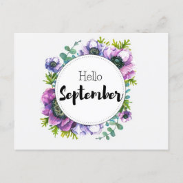 Carte Postale Hello September ポストカード