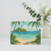 Carte postale Îlet du Gosier – Guadeloupe ポストカード (スタンド正面)