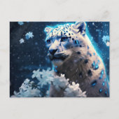Carte Postale jaguar lumière bleue ポストカード (正面)