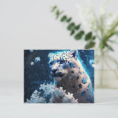 Carte Postale jaguar lumière bleue ポストカード (スタンド正面)