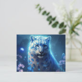 Carte Postale jaguar lumière bleue ポストカード (スタンド正面)
