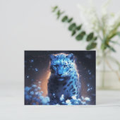 Carte Postale jaguar lumière bleue ポストカード (スタンド正面)