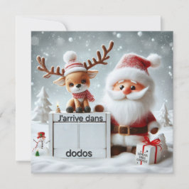 Carte Postale "Le Père arrive dans .." 招待状