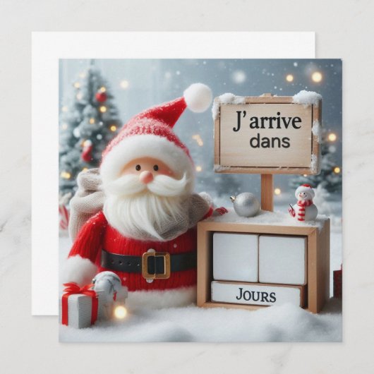 Carte Postale "Le Père arrive dans .." 招待状 (正面/裏面)