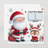 Carte Postale "Le Père arrive dans .." 招待状 (正面/裏面)