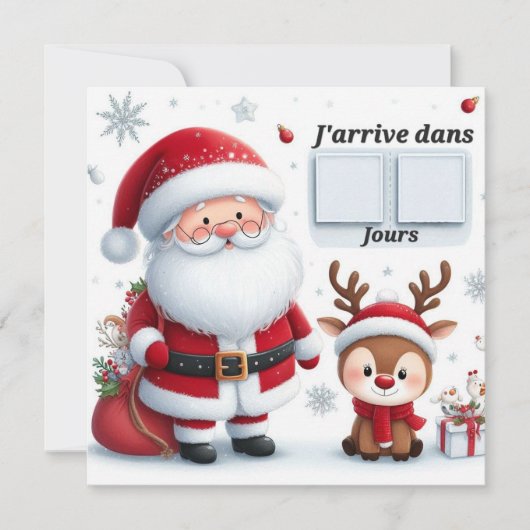 Carte Postale "Le Père arrive dans .." 招待状 (正面)