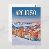 Carte Postale Les Arcs 1950 Station de ski  ポストカード (正面/裏面)