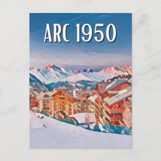 Carte Postale Les Arcs 1950 Station de ski  ポストカード (正面)