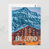 Carte Postale Les Arcs 2000 Station de ski ポストカード (正面/裏面)