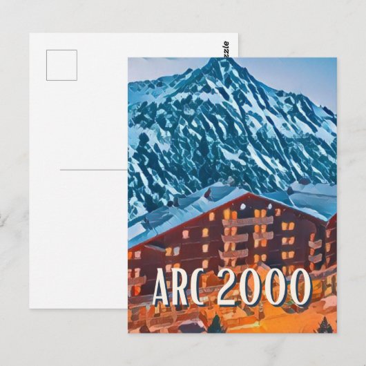 Carte Postale Les Arcs 2000 Station de ski  ポストカード (正面/裏面)