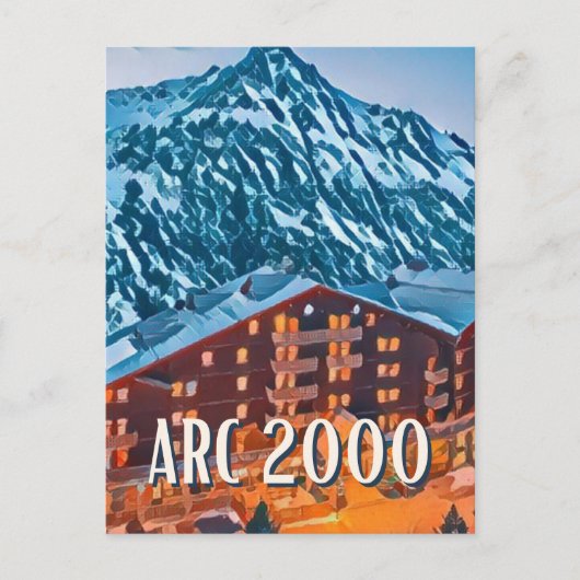 Carte Postale Les Arcs 2000 Station de ski ポストカード (正面)