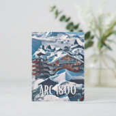 Carte Postale Les Arcs Station de ski  ポストカード (スタンド正面)