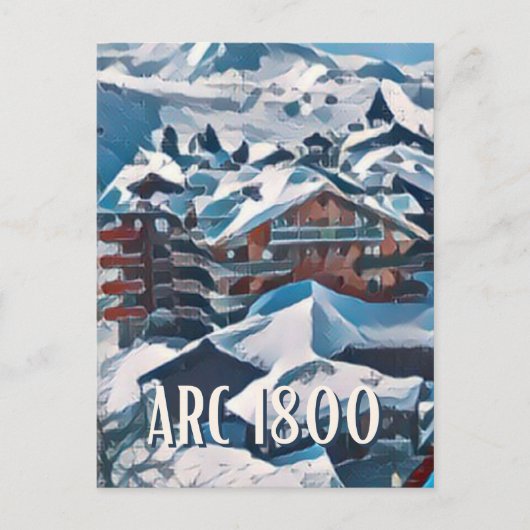 Carte Postale Les Arcs Station de ski  ポストカード (正面)