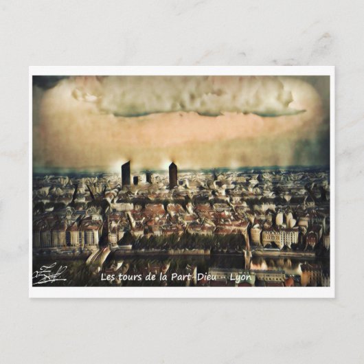 Carte Postale Les tours de la Part-Dieu - Lyon  ポストカード (正面)