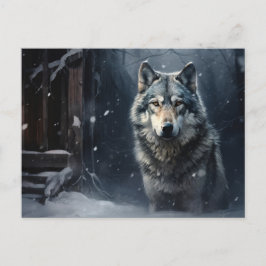 Carte postale Loup Série 1-4 ポストカード