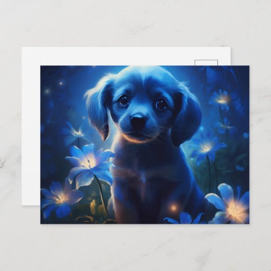 Carte Postale lumière bleue ポストカード (正面/裏面)