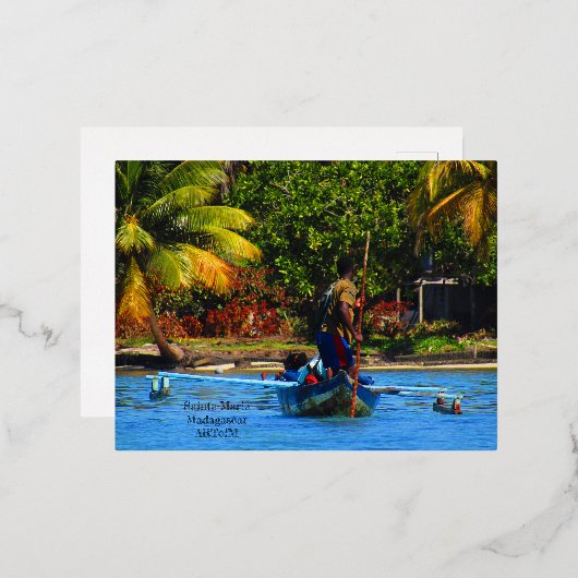 Carte postale Madagascar 箔シーズンポストカード (正面/裏面)