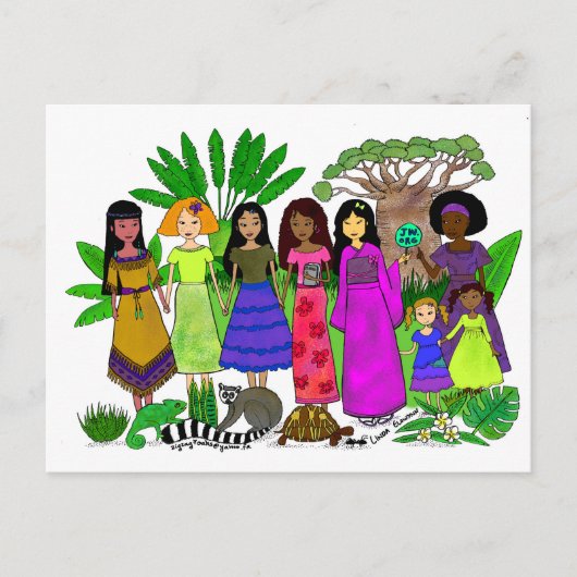 Carte postale Madagascar internationale ポストカード (正面)