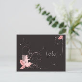 Carte postale magie, fée et prénom ポストカード (スタンド正面)