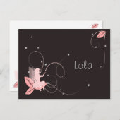 Carte postale magie, fée et prénom ポストカード (正面/裏面)