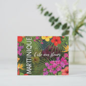 Carte postale Martinique fleurs tropicales" ポストカード (スタンド正面)