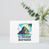 Carte postale Martinique – Illustration Le Diamant ポストカード (スタンド正面)