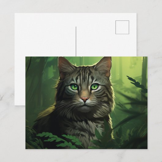 Carte postale Mysterious Felines ポストカード (正面/裏面)