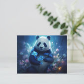 Carte Postale Panda lumière bleue ポストカード (スタンド正面)