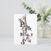 CARTE POSTALE PARIS ポストカード (スタンド正面)