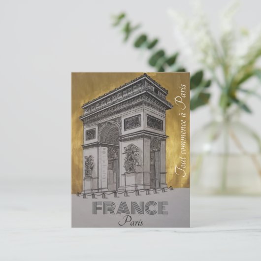 Carte Postale Paris France l'arc de triomphe ポストカード (スタンド正面)