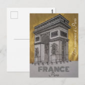 Carte Postale Paris France l'arc de triomphe ポストカード (正面/裏面)