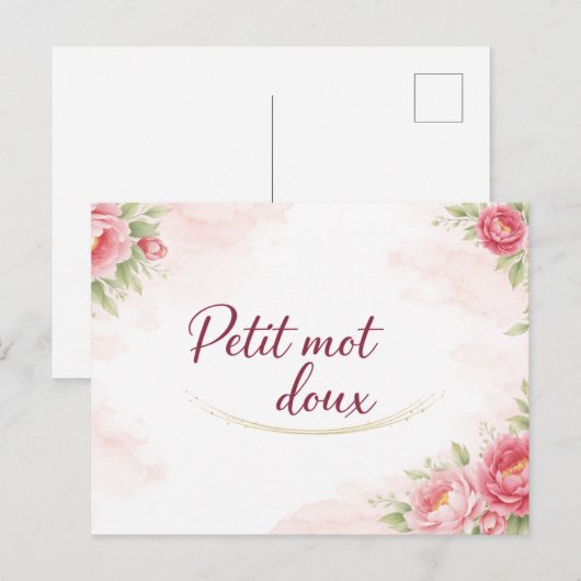 Carte postale  Petit mot doux ポストカード (正面/裏面)