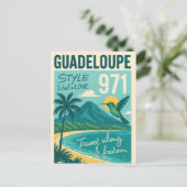 Carte Postale Rétro Guadeloupe, Plage de Rêve ポストカード (スタンド正面)