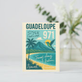 Carte Postale Rétro Guadeloupe, Plage de Rêve ポストカード (スタンド正面)