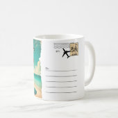 Carte Postale Rétro Guadeloupe Plage Exotique コーヒーマグカップ (正面右)