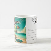 Carte Postale Rétro Guadeloupe Plage Exotique コーヒーマグカップ (中央)