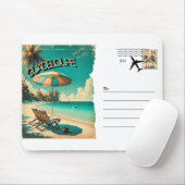 Carte Postale Rétro Guadeloupe Plage Exotique マウスパッド (マウス)